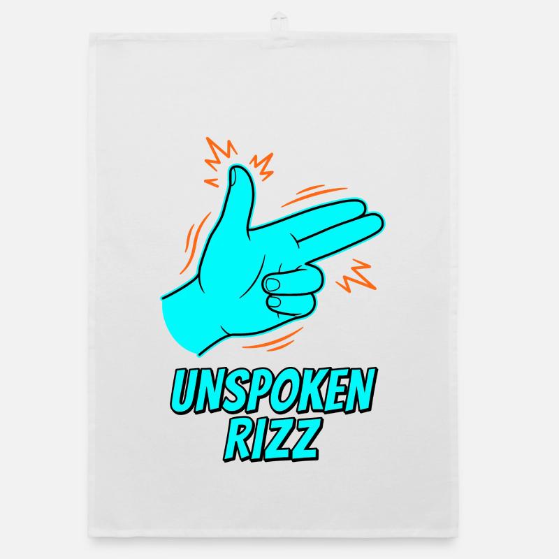 Signe de main Rizz non dit Torchon bio