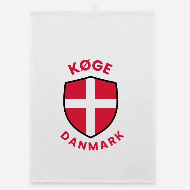 Køge Denmark Flag shield Organic dish towel