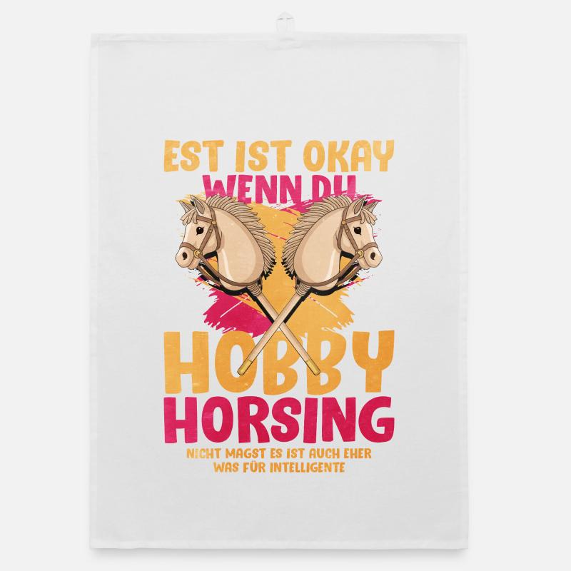 Hobby Horsing Duo Pop Art Organic dish towel