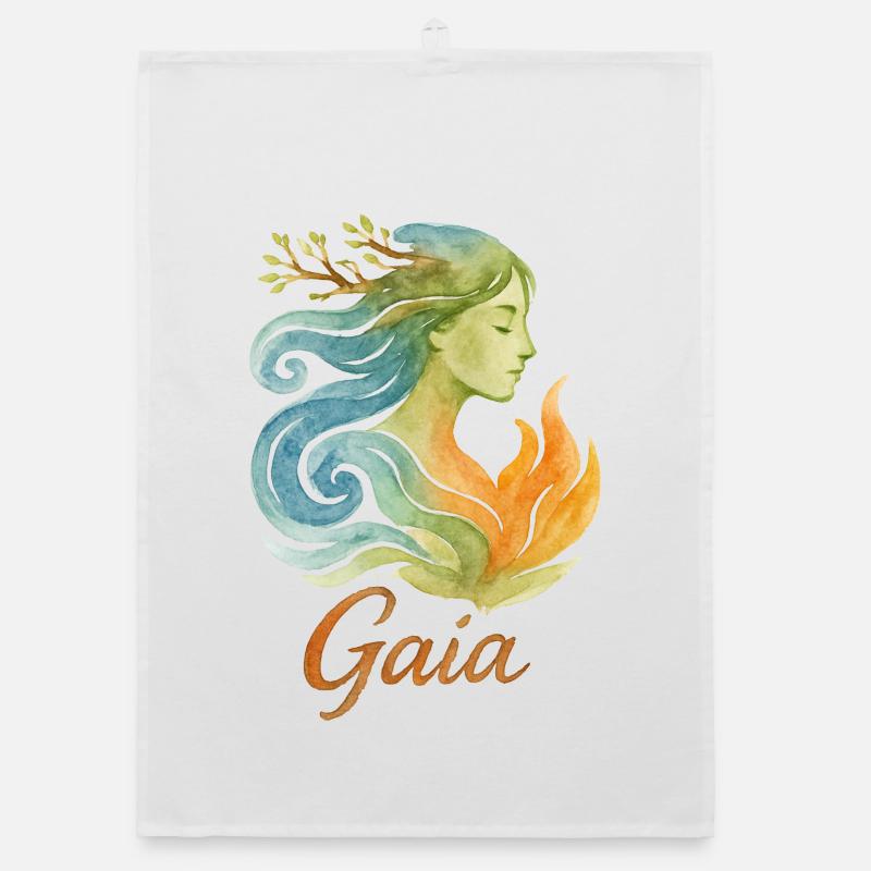 Gaia – Mutter Natur – Baum des Lebens Organic Geschirrtuch