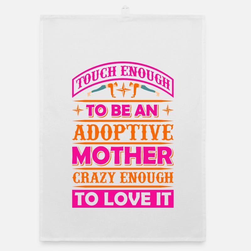 Hart genug, um Adoptivmutter zu sein – Adoption Organic Geschirrtuch