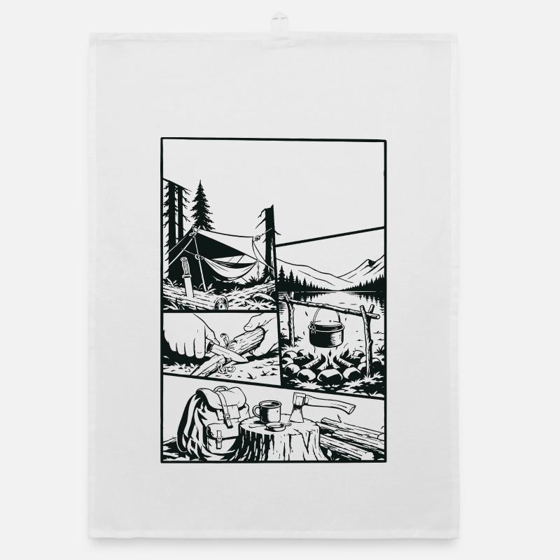 Wild Enough Camping Adventure Organic dish towel