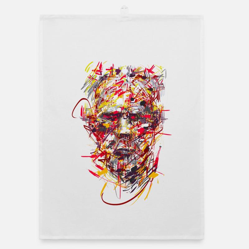 Horror Punk / Abstract Organic dish towel