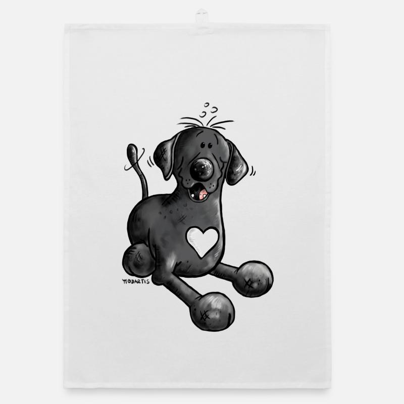 Labrador retriever chien comique design Torchon bio