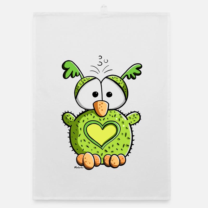 Verliebte Eule Organic Geschirrtuch