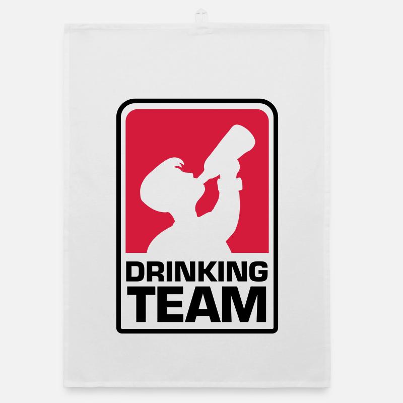 party logo drinking team Organic Geschirrtuch