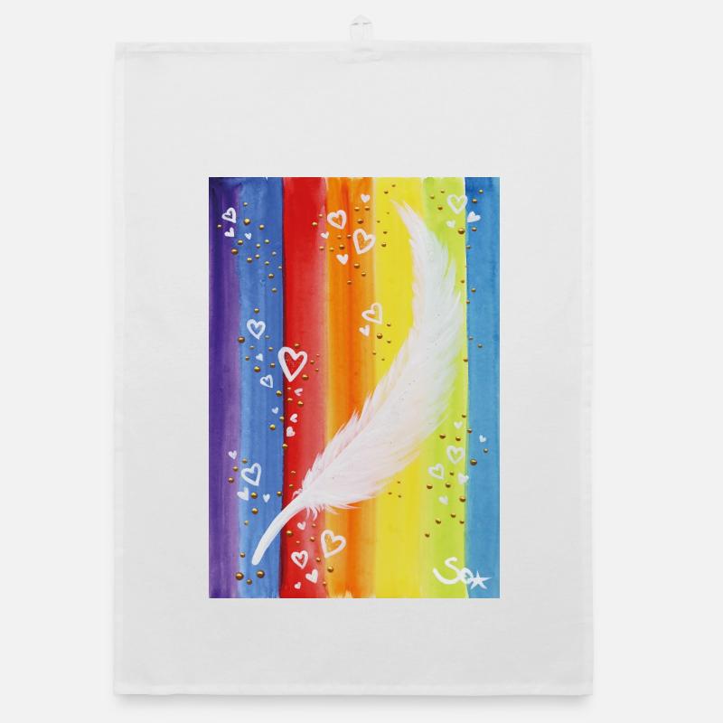 Rainbow Feather - Sonja Ariel von Staden Organic dish towel
