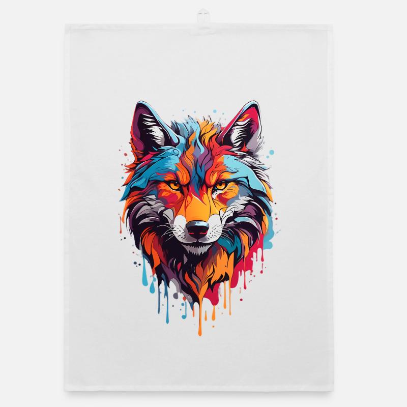 Cool Wolf Organic dish towel