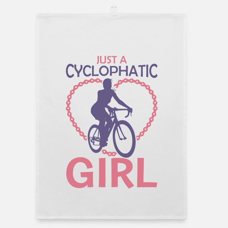 Radfahrer Mädchen Organic Geschirrtuch