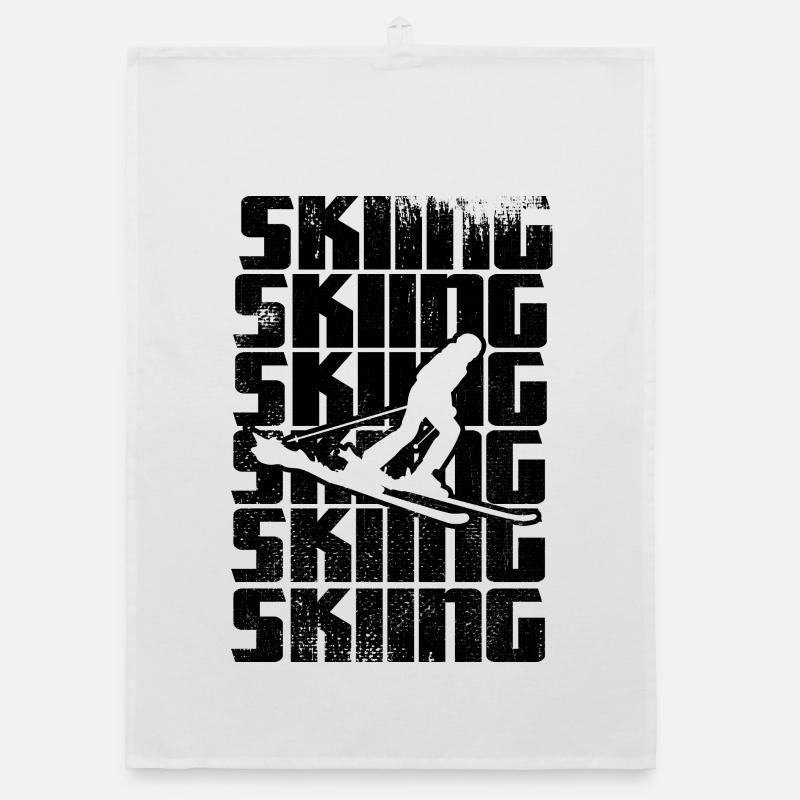 Skiing Organic dish towel