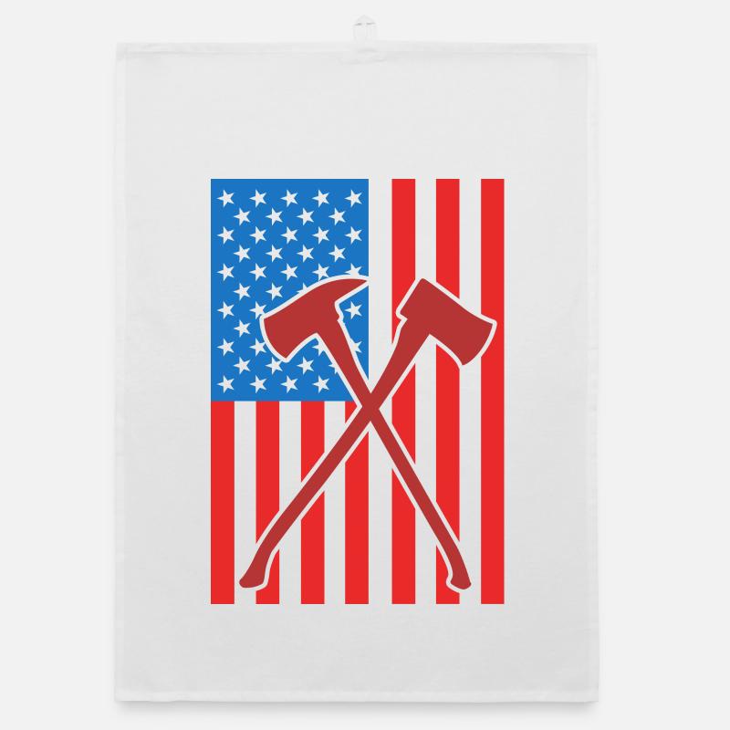Drapeau de Fire Fighting USA Torchon bio