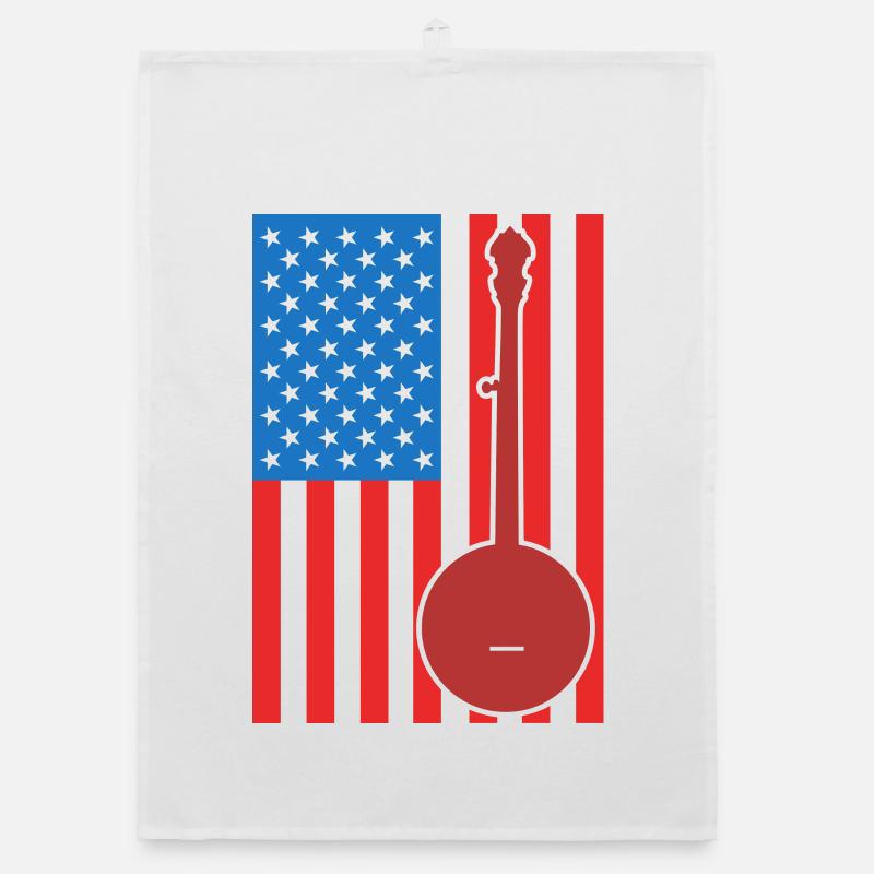 Banjo Drapeau des États-Unis Torchon bio
