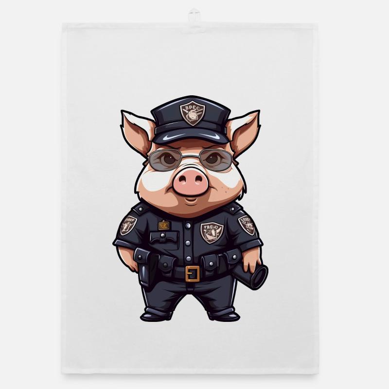 Policier cochon Torchon bio