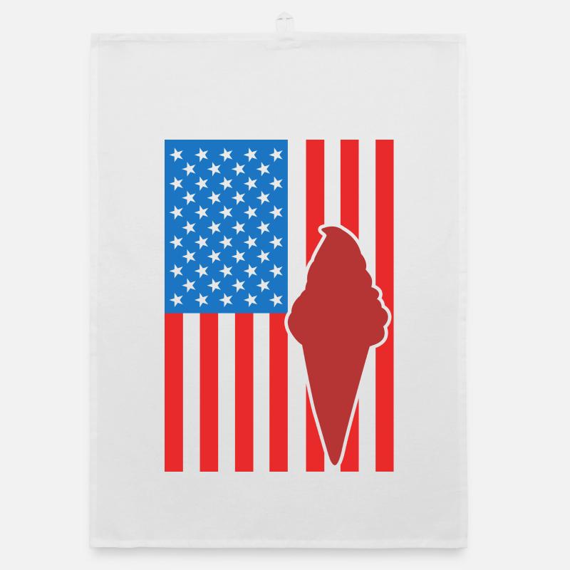 Eiscreme US Flagge Organic Geschirrtuch