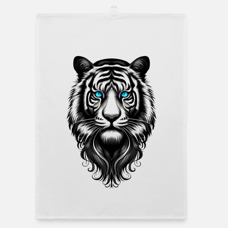 Weißer Tiger Organic Geschirrtuch