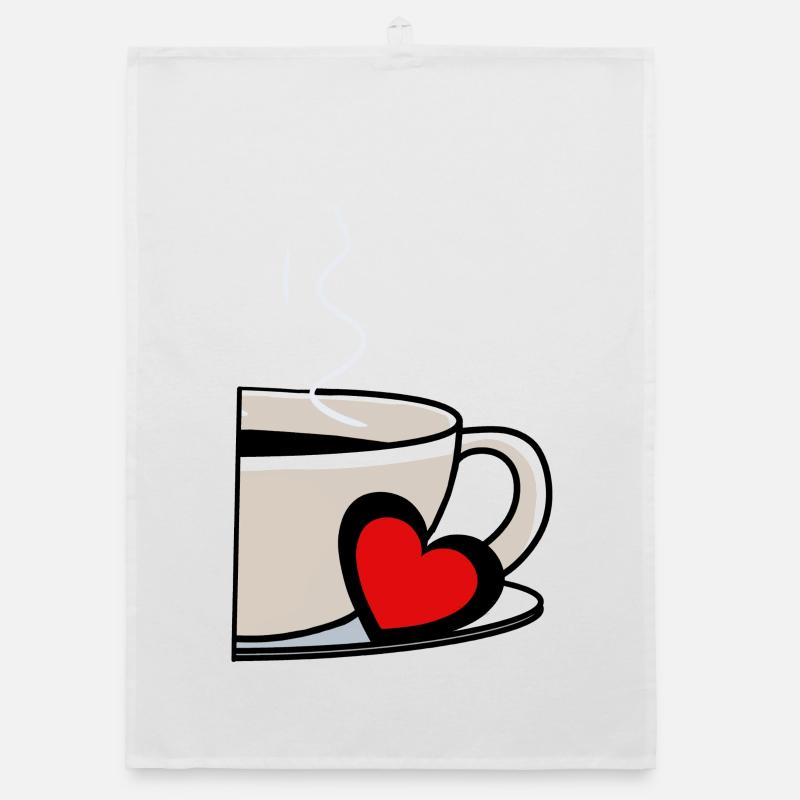 Tasse à café, régime, caféine, tasse à café, coeur Torchon bio