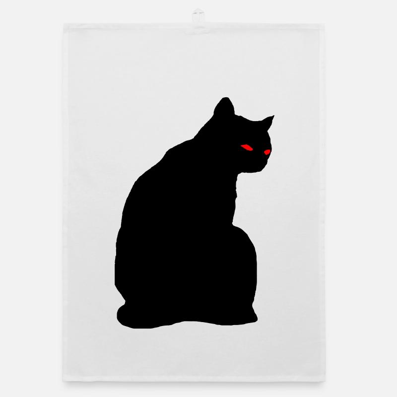 Black cat Organic dish towel