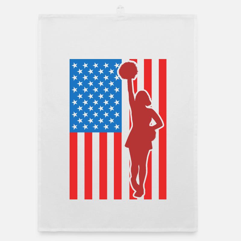 Drapeau des États-Unis de cheerleading Torchon bio