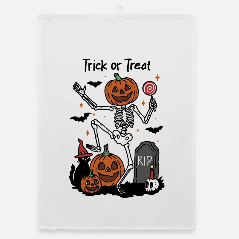 Trick or Treat Dance Organic dish towel
