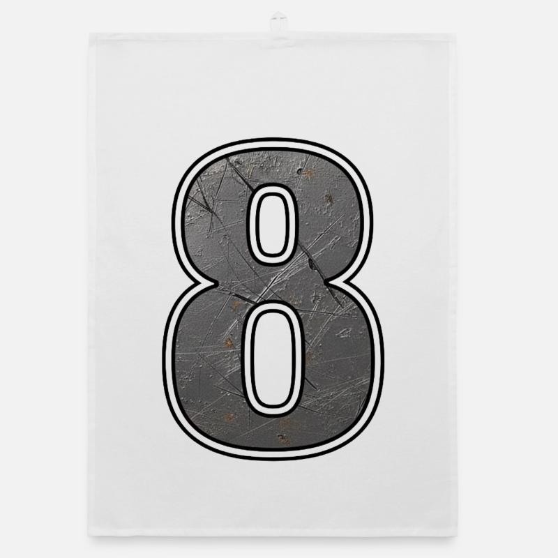 Weathered Eight Metal Texture Organic dish towel