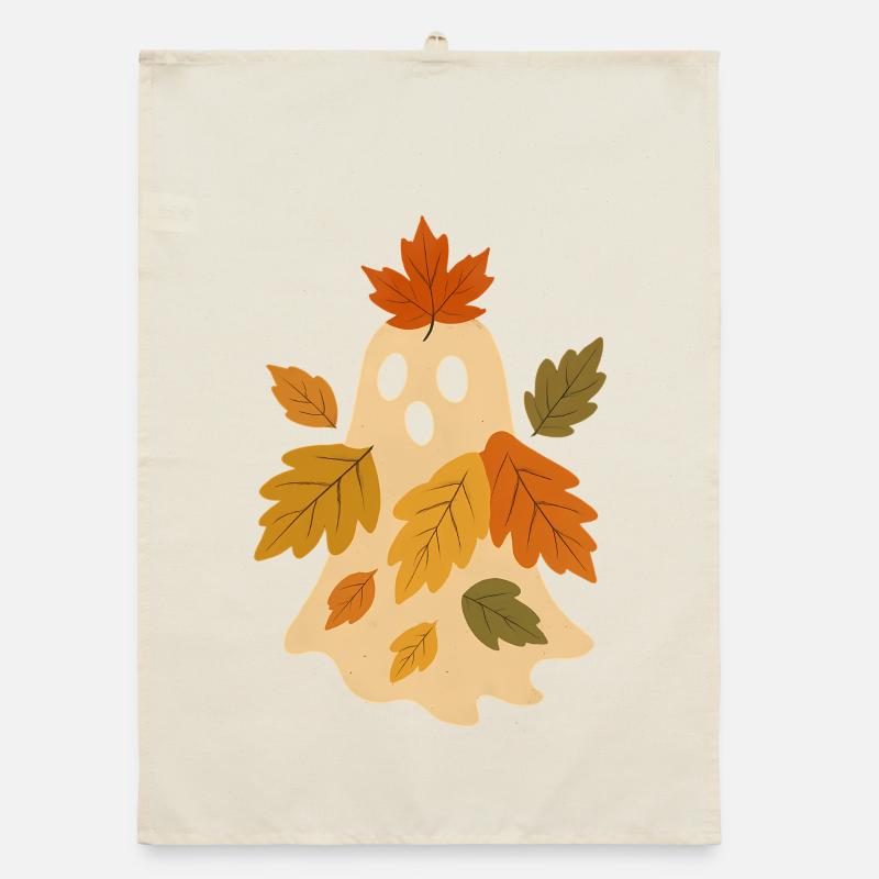 Herbstgeist mit Blättern Torchon bio