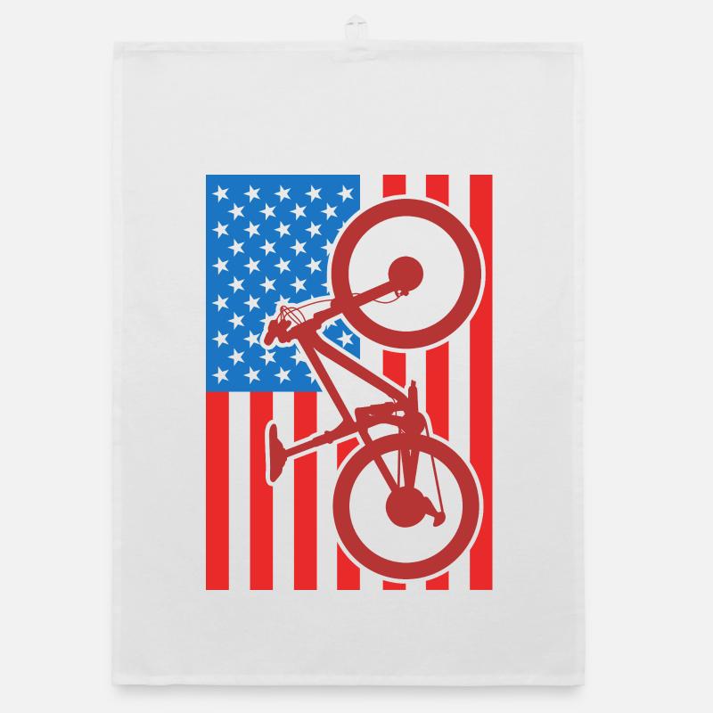Drapeau du VTT des États-Unis Torchon bio