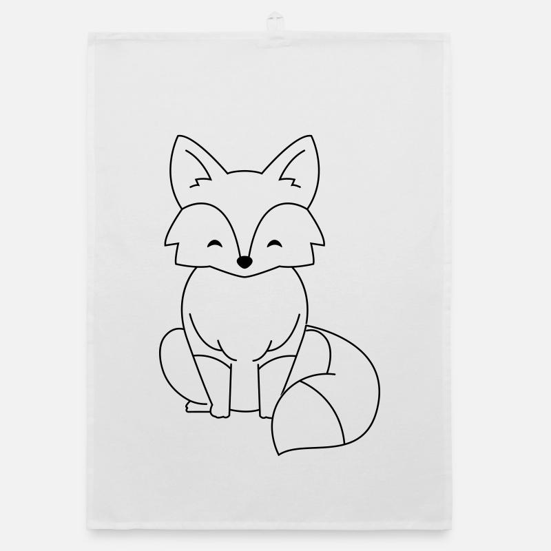 Bande dessinée Renard en noir Torchon bio