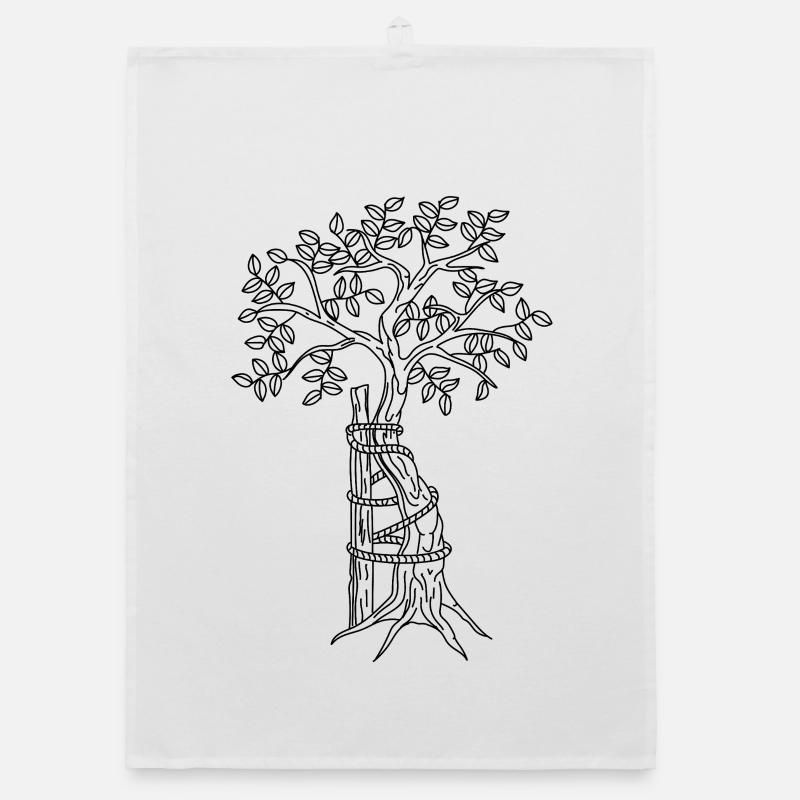 Tree by Andry – black Organic dish towel