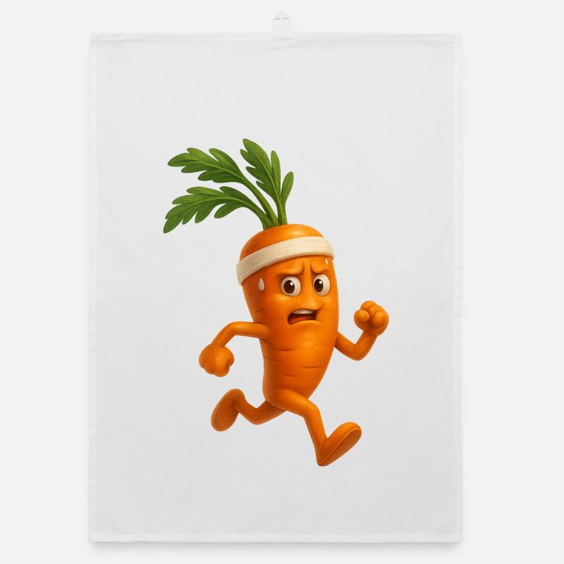 Jogging Carrots Organic dish towel