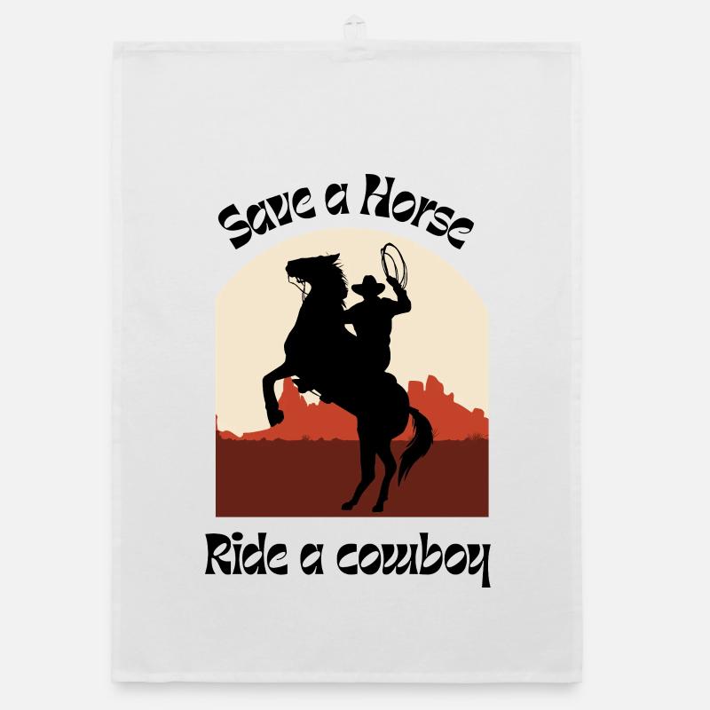 Sattelhelden Western Silhouette Organic Geschirrtuch