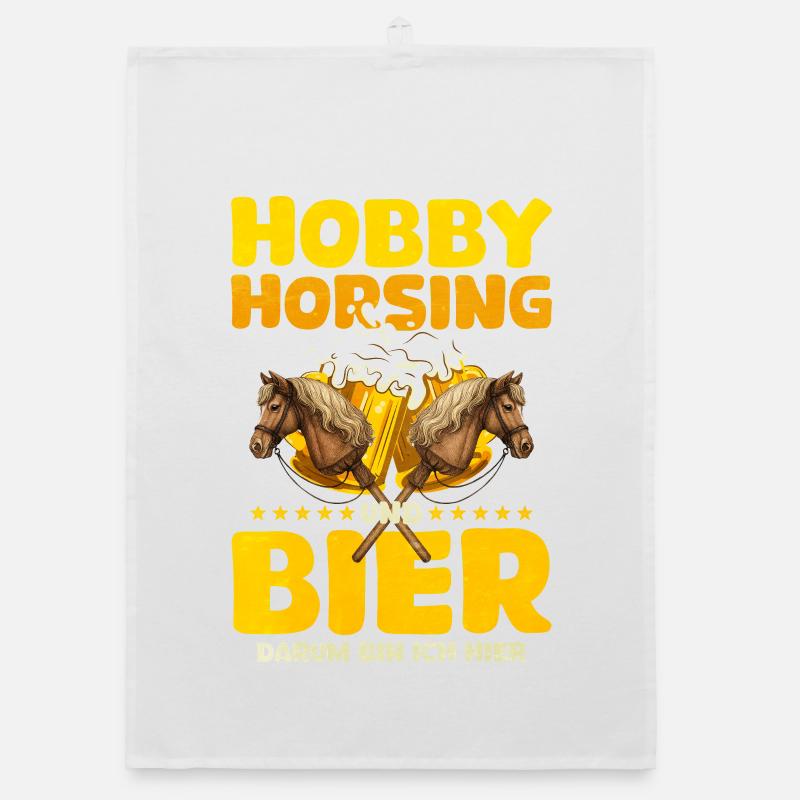 45 Hobby Horsing Und Bier Darum Bin Ich Hier Organic Geschirrtuch