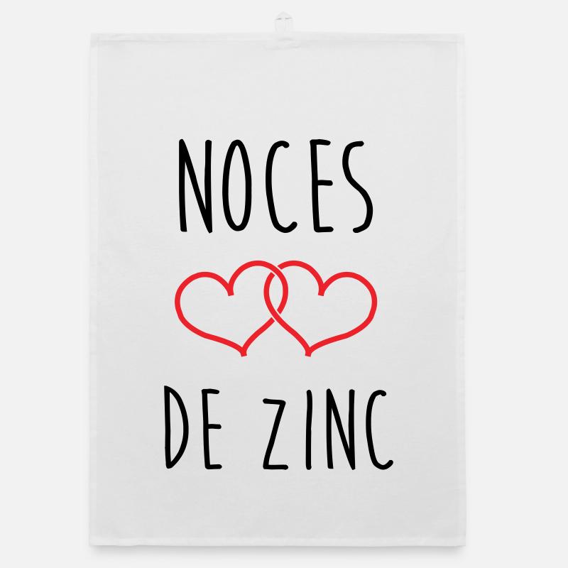 Zinc Wedding 76 Years Organic dish towel