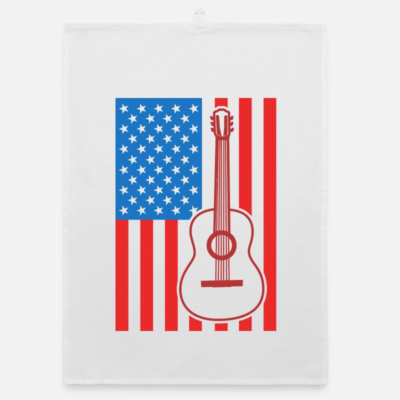 Drapeau Guitar USA Torchon bio