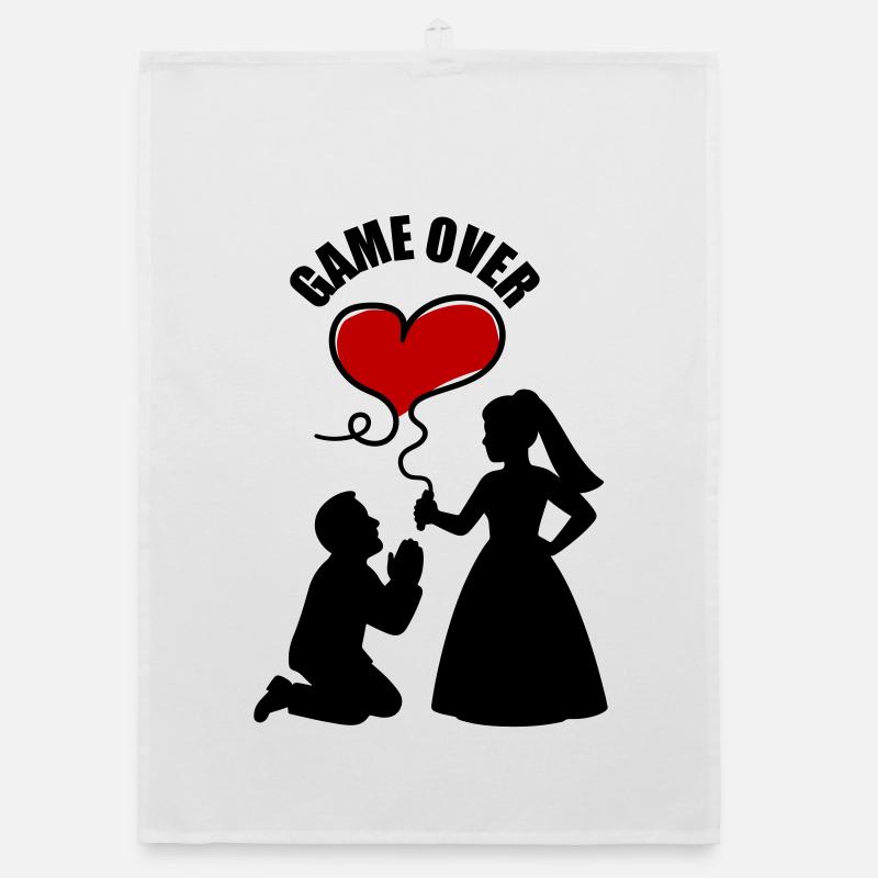 Bride and groom Wedding Organic dish towel