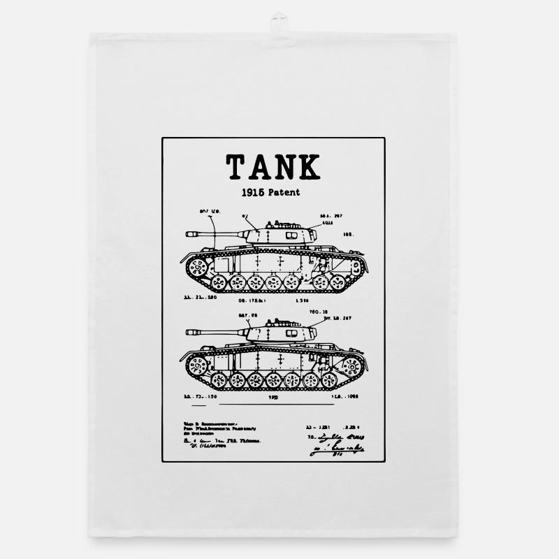 Panzer-Bauplanpatent von 1915 Organic Geschirrtuch