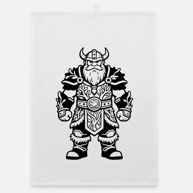 Dwarf with armor Organic dish towel
