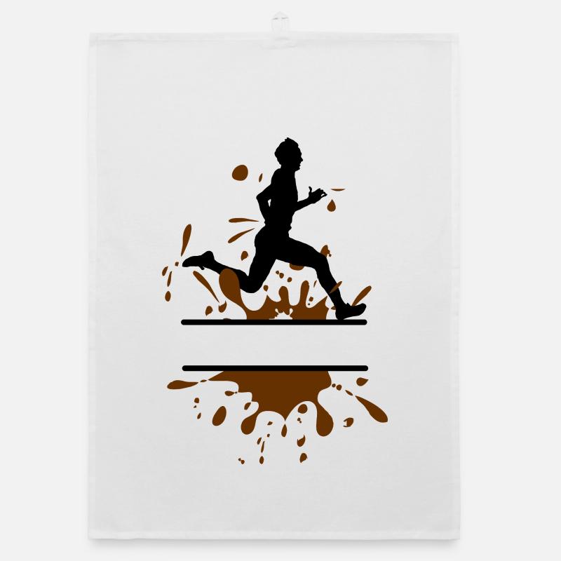 Mud Run Man – Customizable Runner Organic dish towel