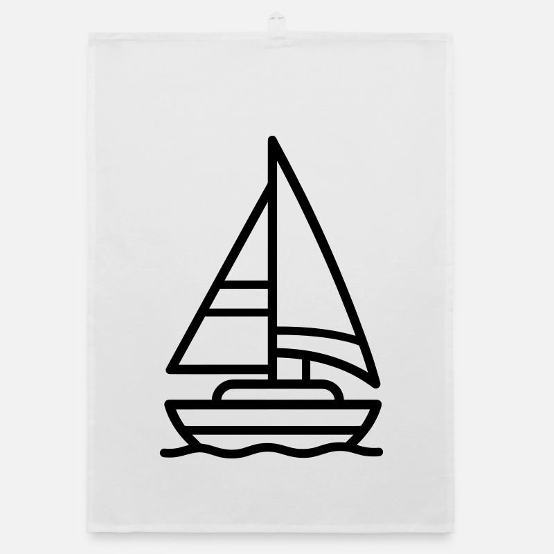 Segelschiff Organic Geschirrtuch