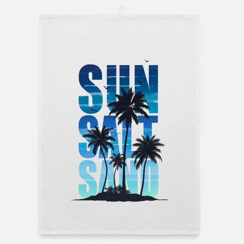 Sun Salt Sand – Summer Tropical Design Organic dish towel