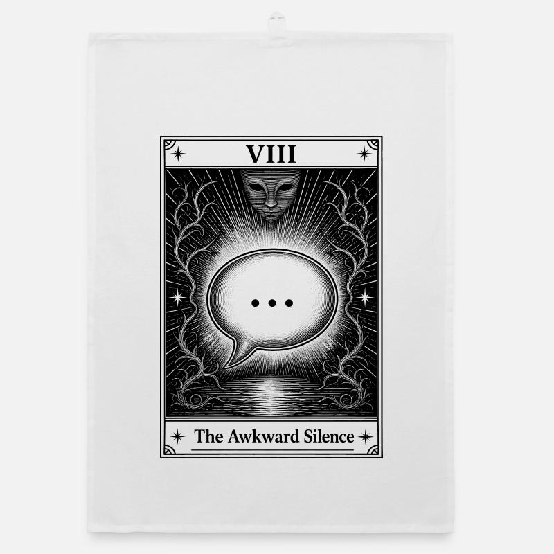 Awkward Silence | Tarot Card Everyday Organic dish towel