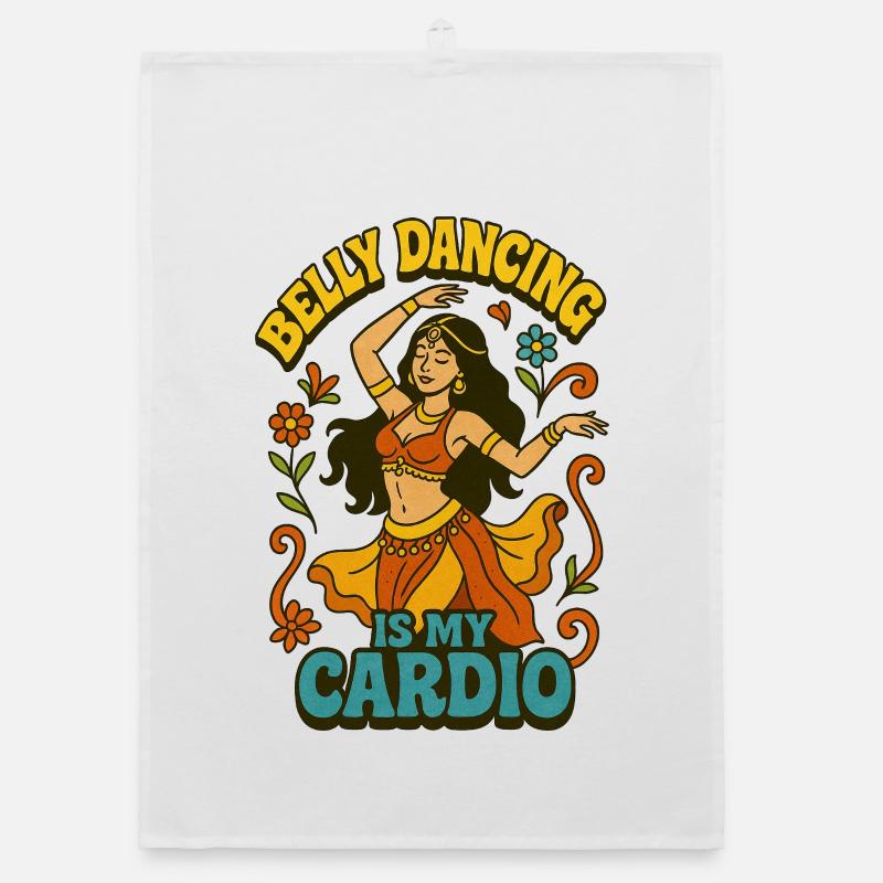 Belly Dance Cardio Organic dish towel