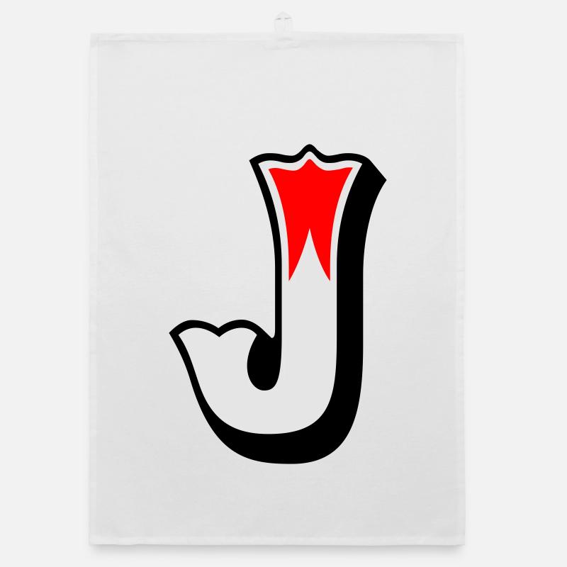 Buchstabe - J Organic dish towel