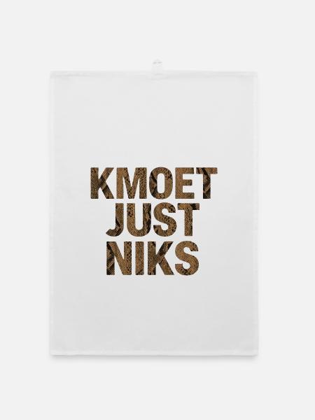Kamoet just nothing, Dialecte anversois Chemises - Torchon bio - blanc - Devant