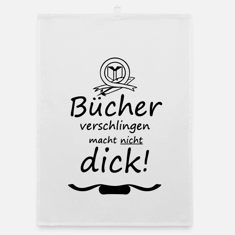 Bücher Spruch Buch Lesen Leser Geschenk Organic Geschirrtuch