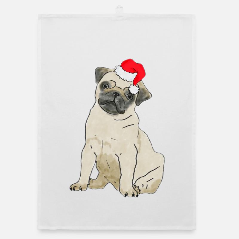 Chien de Noël Torchon bio