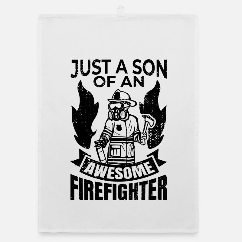 Feuerwehr Junge Organic Geschirrtuch