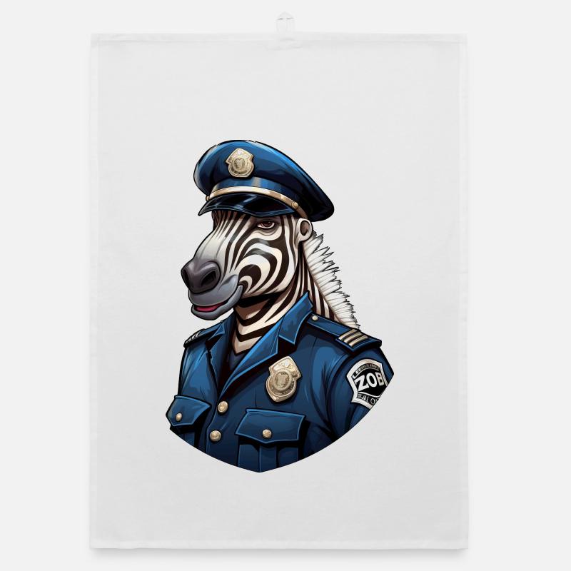 Zebra Polizist Organic Geschirrtuch