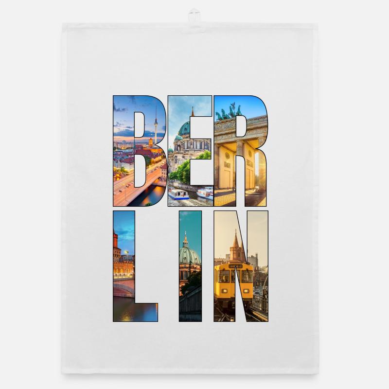 Berlin Urban Collage Organic dish towel