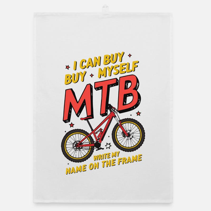 Humorous MTB Buy Myself Custom Design Organic dish towel