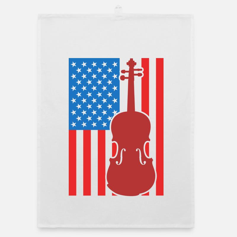 Drapeau Fiddle USA Torchon bio